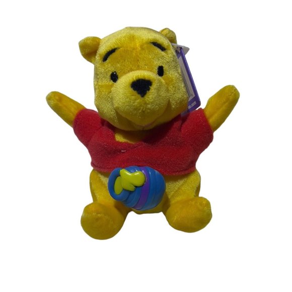 DISNEY Mattel Fisher Price VTG 2001 Wind Wiggle POOH Plush Front Wind Honey Pot - Picture 1 of 9